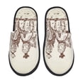 thumbnail image 1 of Fotbe Two Cowboys Riding Horses In The Desert Pantuflas Peludas para Mujer con Estampado, Zapatillas de Peluche, Zapatos de Invierno para Casa, Uso Interior y Exterior-Medium, 1 of 8
