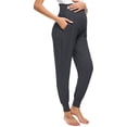 thumbnail image 7 of PIWHJQK Maternity Jogger Pants Over The Belly Maternity Solid Yoga Jogger Pants High Waist Support Comfortable Loungewear Pants, 7 of 7