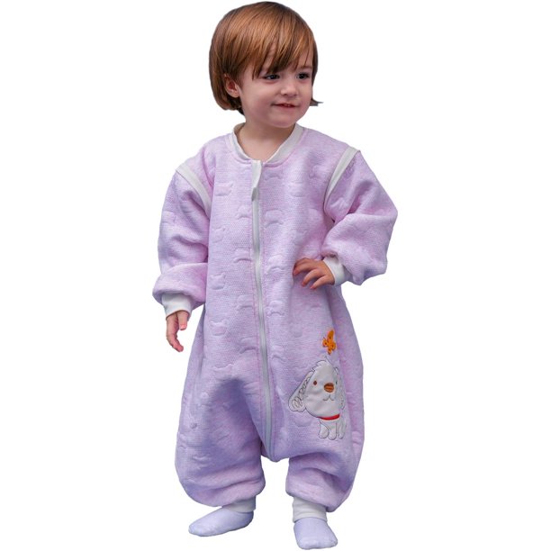 Saco de dormir de invierno de manga larga Saco de dormir para perros Saco de dormir de algodón unisex Longitud: 90cm - Rosa
