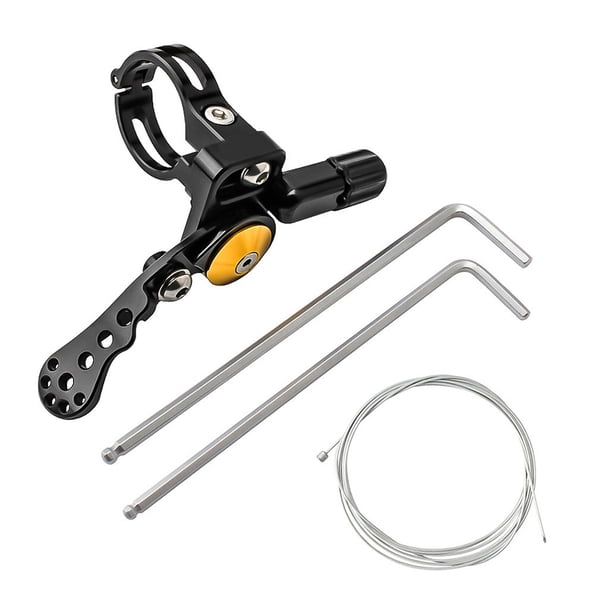 Wosthever Palanca de cambios remota para tija de sillín de bicicleta Palanca de cambios remota duradera para posicionamiento de tija de sillín Bicicletas eléctricas negro 22.2 MM