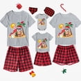 thumbnail image 2 of Pijamas familiares navideños a juego, conjuntos de Pijamas cortos grises, Navidad en julio, 2 of 3