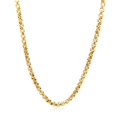 thumbnail image 2 of 3.4mm 14k Yellow Gold Round Box Chain Size 18 inches, 2 of 5