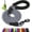 Grey, variant on Rope Dog Leash 5 FT with Padded Handle, Reflective Threads, Anti-Tangle Clip, Durable 1/2 Inch Leash for Medium Large Dogs, Hot Pink Walking Leash