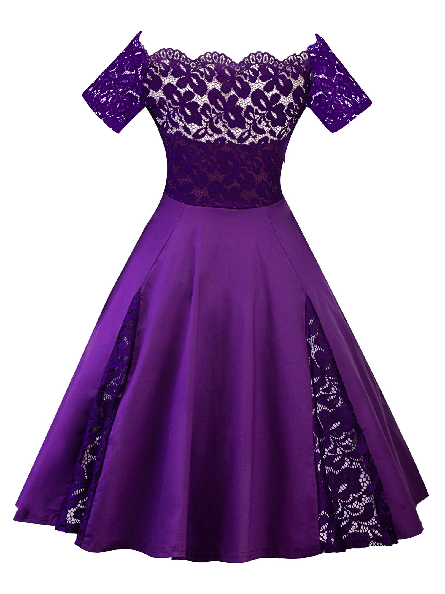 women's plus size purple dress