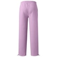 thumbnail image 6 of UDAUDU Boys Girls Baggy Sweatpants Casual Straight Wide Leg Sweat Pants Drawstring Athletic Workout Gym Jogger with Pockets Light Purple 7-8 Years, 6 of 6