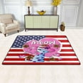 thumbnail image 2 of SKYSONIC Meow Cat Love Non-Slip Area Rug, Floral American Flag Floor Carpet Comfort Floor Mats Decor for Indoor Front Porch Living Room Bedroom Kitchen, 36"x24", 2 of 5