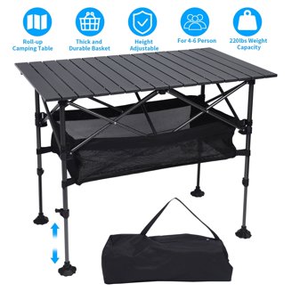 Coleman, Camping Table, Compact Roll-Top Aluminum, Seats 4