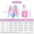 thumbnail image 4 of Gymnastics Leotards for Girls Cross Back,Long Sleeve Sparkly Dance Biketards with Shorts Ballet Outfit for 3-12 Years, 4 of 10