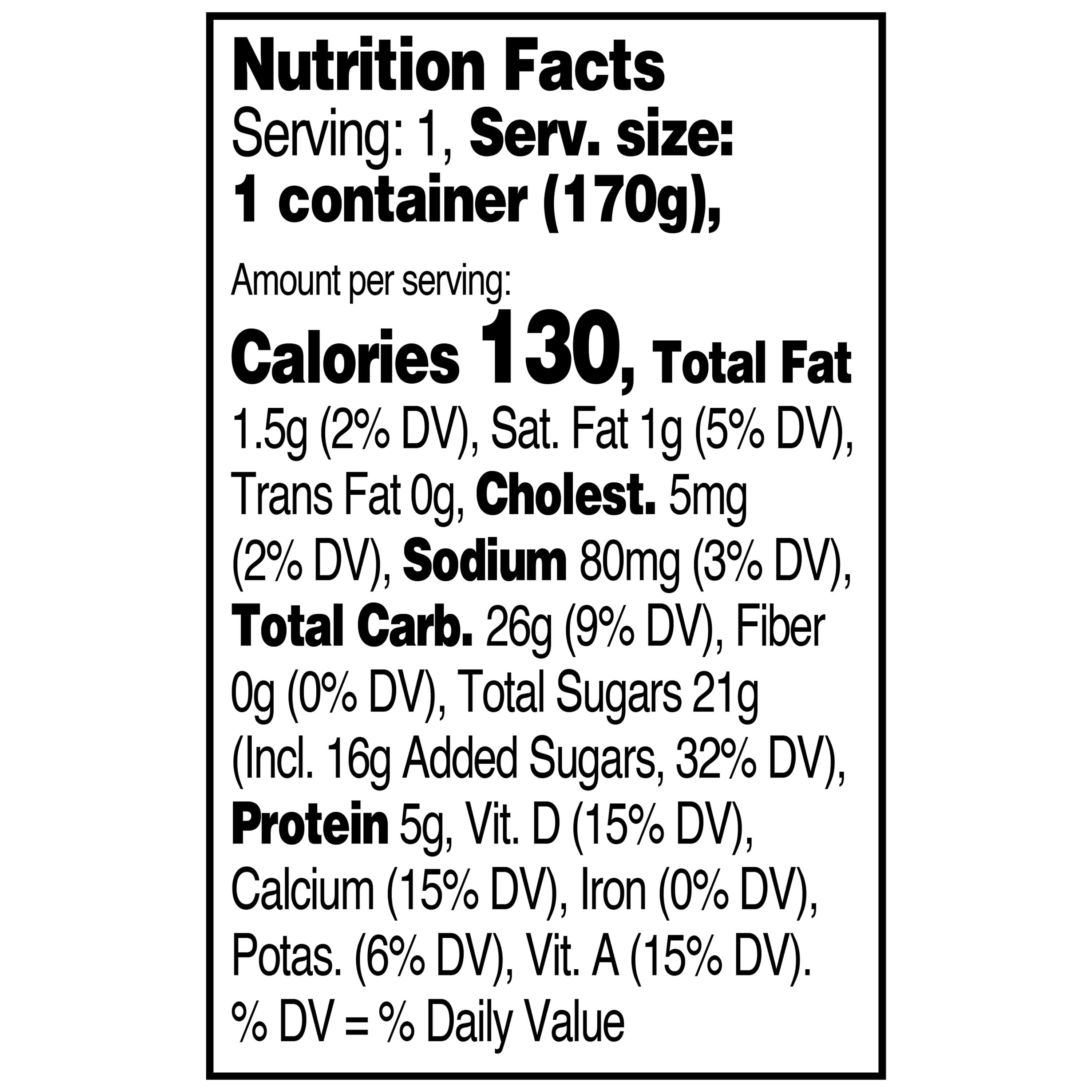 Great Value Original Strawberry Low-fat Yogurt, 6 oz