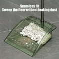 thumbnail image 6 of Transparent Dustpan and Broom Set with Soft Bristles | Telescopic Handle | Gray Green Plastic | Indoor & Outdoor Cleaning Combo | 35.4" Broom & 30" Dustpan, 6 of 6