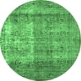 thumbnail image 1 of Ahgly Company Indoor Round Abstract Emerald Green Contemporary Area Rugs, 3' Round, 1 of 4