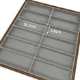 thumbnail image 3 of Estante de Almacenamiento de 12 Rejillas de Madera de Nogal para Gafas, Bandeja de Exhibición para Gafas de Sol, Cajas Organizadoras para Guardar Anteojos, 3 of 6