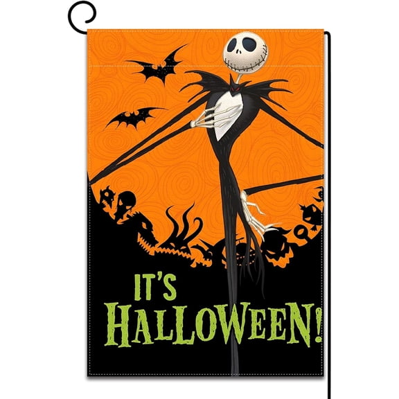 It''s Halloween Garden Flag Jack Party Decoration Outdoor Front Lawn Yard Patio Decor Supply- 12.5×18''''