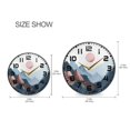 thumbnail image 5 of Yayeee Wall Clock for Living Room 9.5 inch Battery Operated Round with Holder, Art Mountain and Sun Pattern, 5 of 7