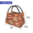 thumbnail image 2 of Easygdp Brown Owl Bolsa de Almuerzo Insulada Reutilizable, Bolsa de Mano y Bandolera para Oficina, Trabajo, Viajes, 2 of 6
