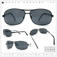 thumbnail image 2 of Mens Classic Air Force Officer Agent Metal Rim Cop Sunglasses All Black, 2 of 8