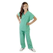 Super Soft Children Scrub Set Kids Dress up (8/10, Surgical Green)
