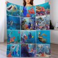 thumbnail image 1 of Manta de dibujos animados de Buscando a Nemo, suave y acogedora manta de franela de felpa para todas las estaciones para niños y niñas, manta de vellón cálida y ligera para cama, sofá o viaje, 80 x, 1 of 7