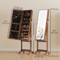 thumbnail image 3 of HOMCOM Jewelry Cabinet with LED Light for Dressing Room, 3 of 9