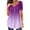 B93 Purple short sleeve shirts for women Clearance Under $5, variant on Cagogo Women's Plus Size Tshirt Summer Tops Under $5 Pleated Button Short Sleeve Henley V Neck Tie Dye Gradient Blouses Going Out Tee Shirts Mothers Day Gifts
