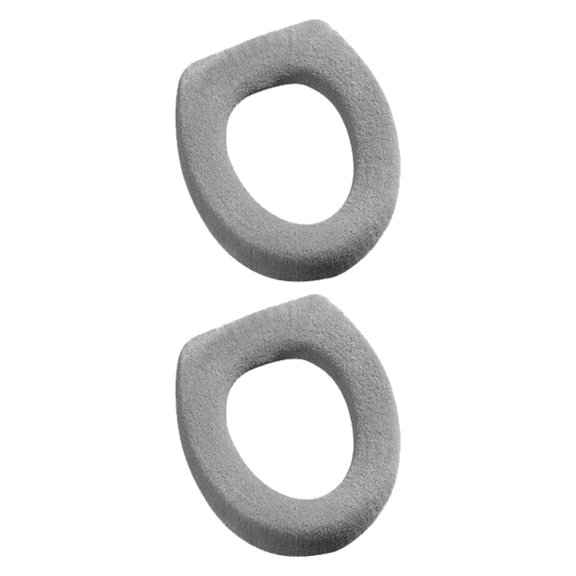 Hewann Household Large Seat Toilet Cover - Warm Thickened Knitted Cover | Universal Fit for Round & U-Shaped Toilets | Soft, Comfortable & Easy to Clean | 2-Piece Toilet Seat Warmer Set