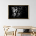 thumbnail image 3 of IDEA4WALL Framed Canvas Art Wall Decor Spotted Tiger Animals Wildlife Photography Realism Modern Closeup Dramatic Black and White for Dorm Home Office - 24"x36", 3 of 4