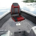 thumbnail image 2 of NORTHCAPTAIN S1 Deluxe High Back Folding Boat Seat(2 Seats),Charcoal/Red,Stainless Steel Screws Included, 2 of 6