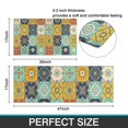 thumbnail image 7 of Orange Boho Bohemia Floral Geometric Pattern Kitchen Rugs Sets Of 2,Anti Fatigue Kitchen Mat Rugs Non Slip Washable,Decorative Kitchen Floor Mats for Kitchen,Sink,Laundry,17"x30"+17"x47", 7 of 7