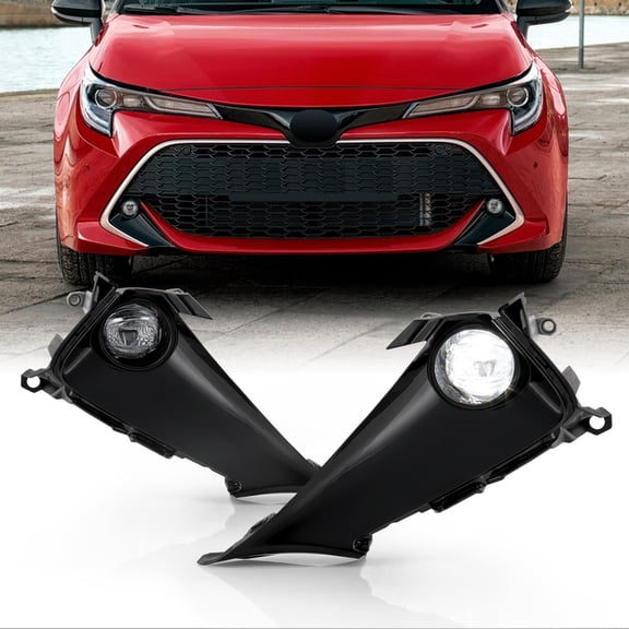 AKKON - Fits 2019 2020 2021 2022 2023 Toyota Corolla Hatchback 4Door Models [LED Built-In] Fog Lights Bumper Lamps Pair Driver Passenger