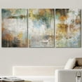 thumbnail image 2 of wall26 Canvas Print Wall Art Set Grunge Pastel Teal Yellow Landscape Abstract Shapes Illustrations Modern Art Decorative Multicolor Chic for Living Room, Bedroom, Office - 16"x24"x3 Panels, 2 of 5