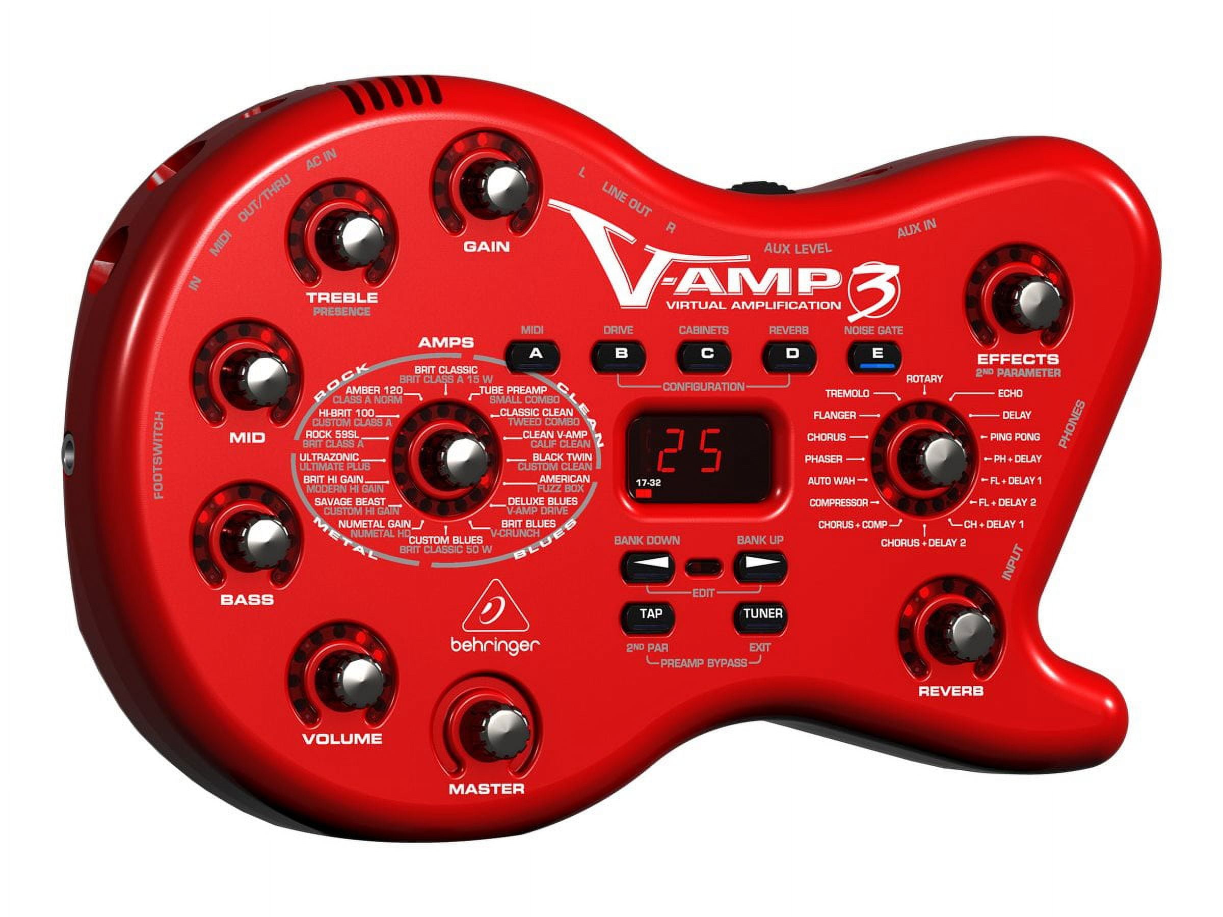 ギター BEHRINGER V-AMP3 Behringer VAMP3 Multi-Effects Guitar Effect Pedal for sale