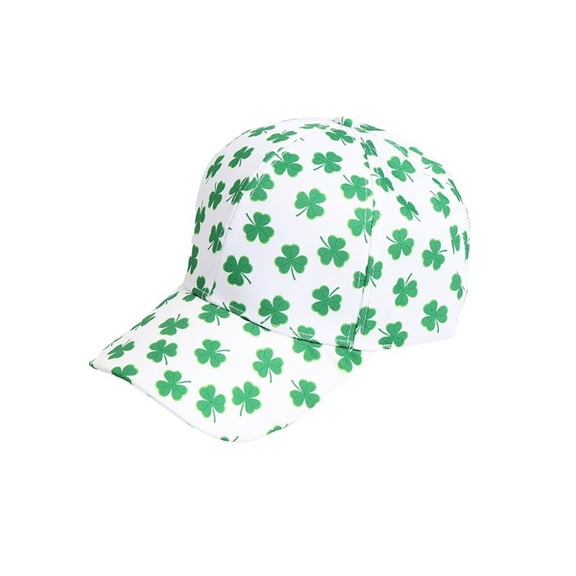 LSQii Baseball Cap for Women Men Casual Shamrock Sunshade Dad Trucker Hat Unstructured Golf Hats St. Patrick's Day Irish Party Fashion Accessorie Green