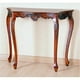 thumbnail image 1 of Mesa de pared International Caravan tallada con cuatro patas festoneadas, 1 of 3