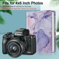 thumbnail image 3 of Fintie Photo Album 4x6 Photos - 112 Photos Premium Vegan Leather Cover, Portable Wallet Photo Albums, Lilac Marble, 3 of 8