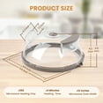 thumbnail image 4 of Gracenal Heat and Steam Resistant Microwave Splatter Cover, 12-Inch Plate Cover with Spill Protection, Clear, 4 of 8