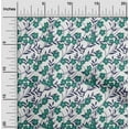 thumbnail image 2 of oneOone Cotton Poplin Twill Green Fabric Kids Floral Craft Projects Decor Fabric Printed By The Yard 56 Inch Wide, 2 of 4