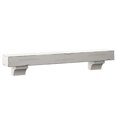 thumbnail image 1 of Twin Star Home 60 Inch Cap Shelf Floating Mantel, Scarlett White, 1 of 1