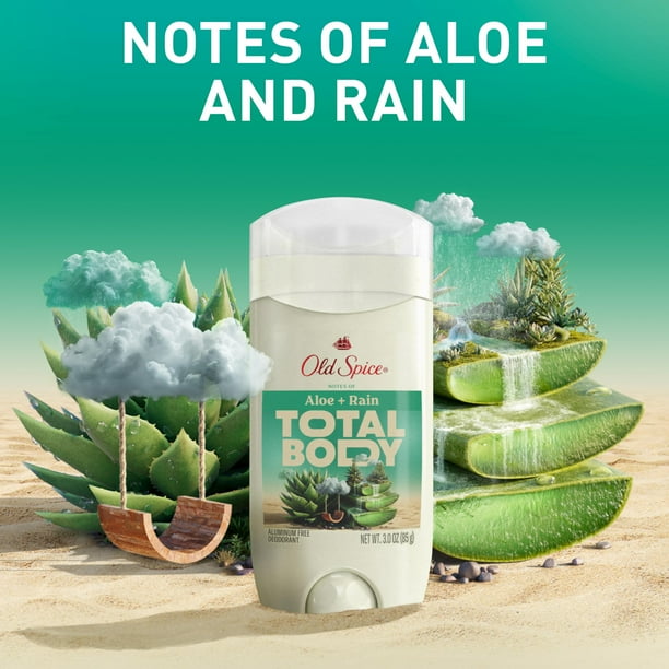 Desodorante en barra Old Spice para todo el cuerpo con aloe y