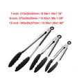 thumbnail image 5 of Uxcell Pinzas de cocina de 7 pulgadas, 9 pulgadas y 12 pulgadas de acero inoxidable negro, 1 juego, 5 of 5
