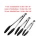 thumbnail image 5 of Uxcell Pinzas de cocina de 7 pulgadas, 9 pulgadas y 12 pulgadas de acero inoxidable negro, 1 juego, 5 of 5