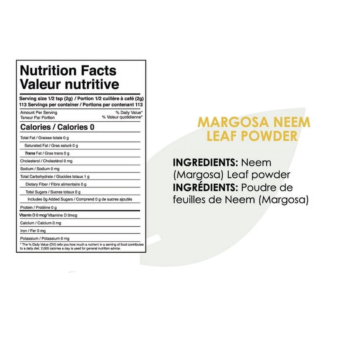 Pride of India Natural Neem Herb Powder, 8 oz