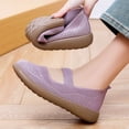 thumbnail image 2 of Dweltoz Mary Jane Ballet Flats for Women Slip-On Wide Toe Knit Flats Comfy Lightweight Office Low Heel Shoes,Pink 40, 2 of 5