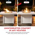 thumbnail image 5 of CostaElm 42'' Outdoor Fire Pit Table, 55,000 BTU Heat Output Gas Propane Fire Pit Table with Glass Wind Guards & Removable Cover Lid, White, 5 of 7