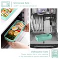 thumbnail image 4 of Fiambreras Bento para adultos, fiambreras japonesas Bento, compartimento 3 en 1, contenedores apilables herméticos para preparar comidas, aptos para microondas, B, 4 of 4