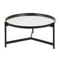 thumbnail image 1 of Henn&Hart Table Basse Noire Circulaire Double en Métal, 1 of 9