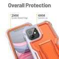thumbnail image 3 of FITO For iPhone 11 Case, Phone Case with Screen Protector and Kickstand (Orange), 3 of 7
