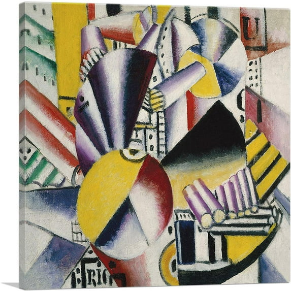 ARTCANVAS The Bargeman 1918 Canvas Art Print by Fernand Leger - Size: 12" x 12" (1.50" Deep)