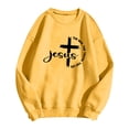 thumbnail image 5 of CAIXIA Christian Neck Sweatshirt Oversized Casual Crewneck Loose Tee Long Sleeve Tops Pullover Vacation Funny Graphic Womens Hoodies Pullover Fashion Fall Winter Clothes, 5 of 5