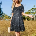 thumbnail image 2 of Galaxy Sparkle Stars Natural Sleeveless Dress womans clothing summer dress daily, 2 of 6