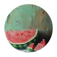 thumbnail image 4 of WYYP Watermelon Round Tablecloth Outdoor Fitted 100% Polyester Fiber for Picnic Camping and Kitchen Dining Party Watermelon White, 4 of 8